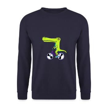 Cadeau de vélo de roue de bicyclette de liège - Sweat-shirt Unisexe - marine - Devant - Alina (178cm) & Michal (187cm)