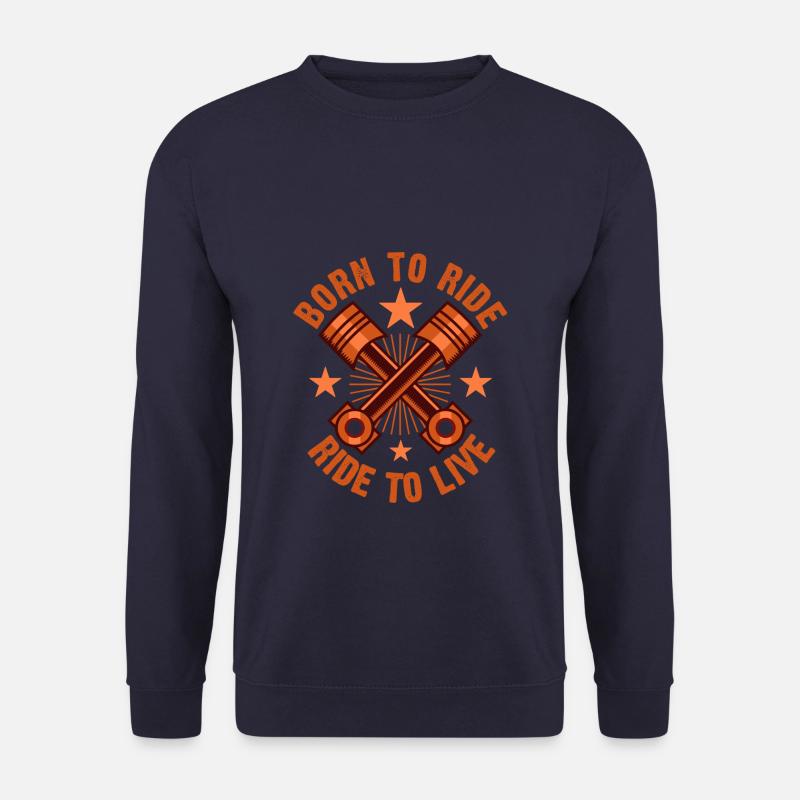 Motorrad Born to Ride - Unisex Pullover - Navy