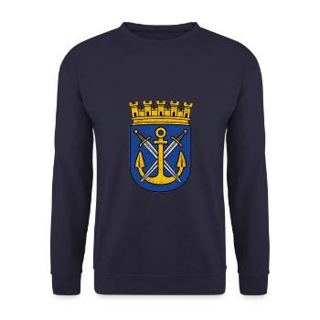 Solingen Wappen armoiries print Deutschland - Sweat-shirt Unisexe - marine - Devant - Alina (178cm) & Michal (187cm)