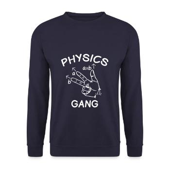 Physiker Physik Physician - Unisex Pullover - Navy - Vorne - Alina (178cm) & Michal (187cm)