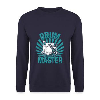 Schlagzeug Schlagzeuger Drummer Percussion - Unisex Pullover - Navy - Vorne - Alina (178cm) & Michal (187cm)