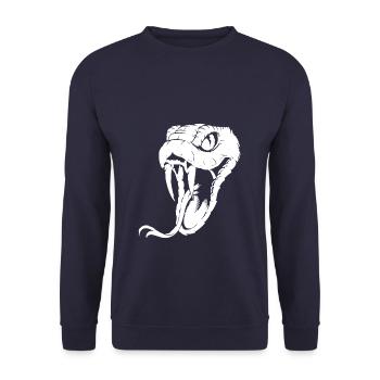 SNAKE - Unisex Sweatshirt - navy - Front - Alina (178cm) & Michal (187cm)