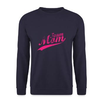 Team mom mom - Unisex Sweatshirt - navy - Front - Alina (178cm) & Michal (187cm)