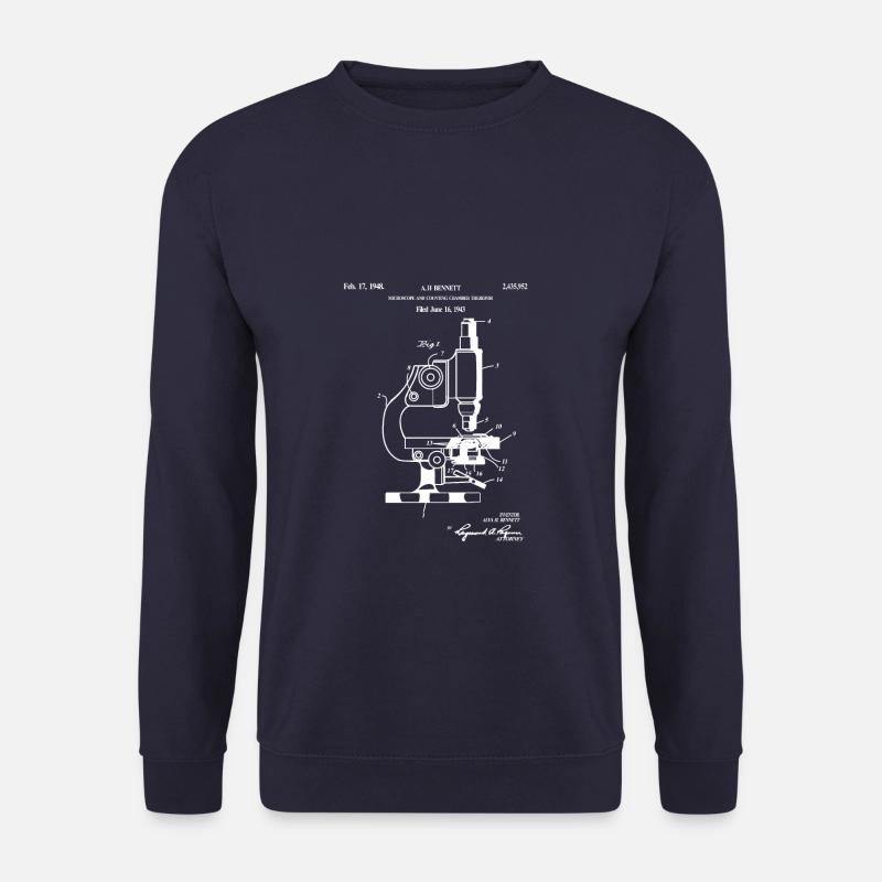 Mikroskop Biologie Biologe Bauplan Geschenk - Unisex Pullover - Navy