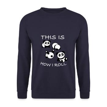 Panda bear panda bear - Unisex Sweatshirt - navy - Front - Alina (178cm) & Michal (187cm)