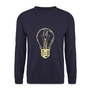 Elektriker Elektrik Elektroniker Handwerker - Unisex Pullover - Navy - Vorne - Alina (178cm) & Michal (187cm)
