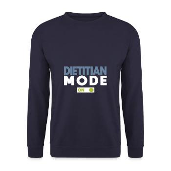 Dietitian mode: ON - Unisex Sweatshirt - navy - Front - Alina (178cm) & Michal (187cm)
