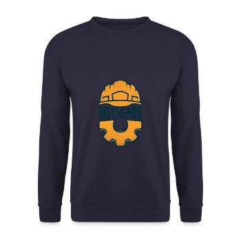 Ingenieur Inschenör Rechtschreibung Jubiläum Gesch - Unisex Pullover - Navy - Vorne - Alina (178cm) & Michal (187cm)