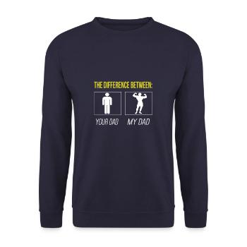 Ton père, mon père, ton père, mon père, cadeau - Sweat-shirt Unisexe - marine - Devant - Alina (178cm) & Michal (187cm)
