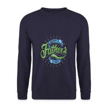 HAPPY FATHER´S DAY - Unisex Pullover - Navy - Vorne - Alina (178cm) & Michal (187cm)