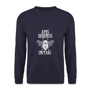 Bee beekeeper bee bee apes beekeeping honey gift - Unisex Sweatshirt - navy - Front - Alina (178cm) & Michal (187cm)