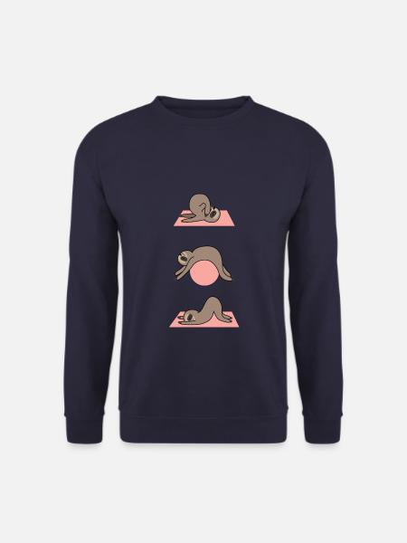 Pilates Training Übung Fitness Faultier - Unisex Pullover - Navy