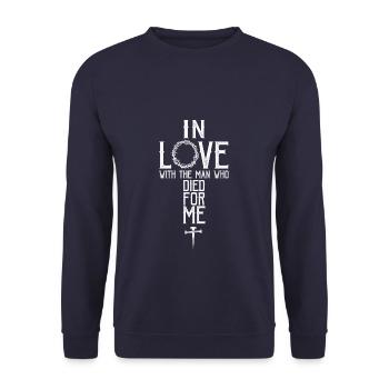 Jésus christ religion chrétienne croix christianisme - Sweat-shirt Unisexe - marine - Devant - Alina (178cm) & Michal (187cm)