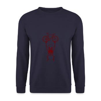 Cadeau squelette vélo ou vélo - Sweat-shirt Unisexe - marine - Devant - Alina (178cm) & Michal (187cm)