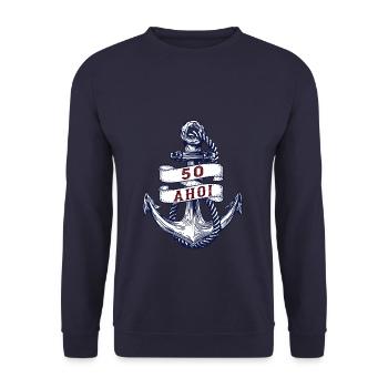 Voilier voilier bateau nautique cadeau - Sweat-shirt Unisexe - marine - Devant - Alina (178cm) & Michal (187cm)