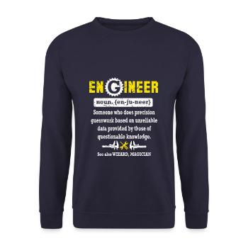 Ingénierie de l’ingénierie électrique Ingénieur électricien - Sweat-shirt Unisexe - marine - Devant - Alina (178cm) & Michal (187cm)