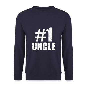 No 1 Uncle - Best Uncle No. 1 - Unisex Sweatshirt - navy - Front - Alina (178cm) & Michal (187cm)