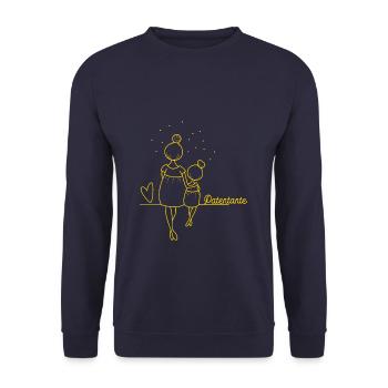 Tante Marille Parrain parrain - Sweat-shirt Unisexe - marine - Devant - Alina (178cm) & Michal (187cm)