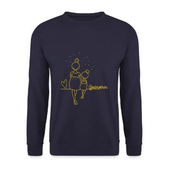 Tante Marille Parrain parrain - Sweat-shirt Unisexe - marine - Devant - Alina (178cm) & Michal (187cm)