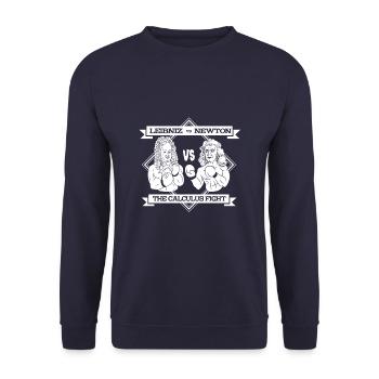 Le combat de culcul Newton Newton Leibniz T-Shirt - Sweat-shirt Unisexe - marine - Devant - Alina (178cm) & Michal (187cm)