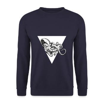 Oktopus - Unisex Pullover - Navy - Vorne - Alina (178cm) & Michal (187cm)