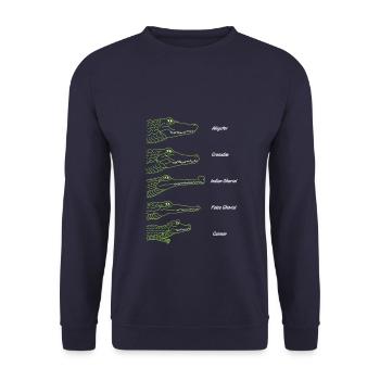 crocodile - Sweat-shirt Unisexe - marine - Devant - Alina (178cm) & Michal (187cm)