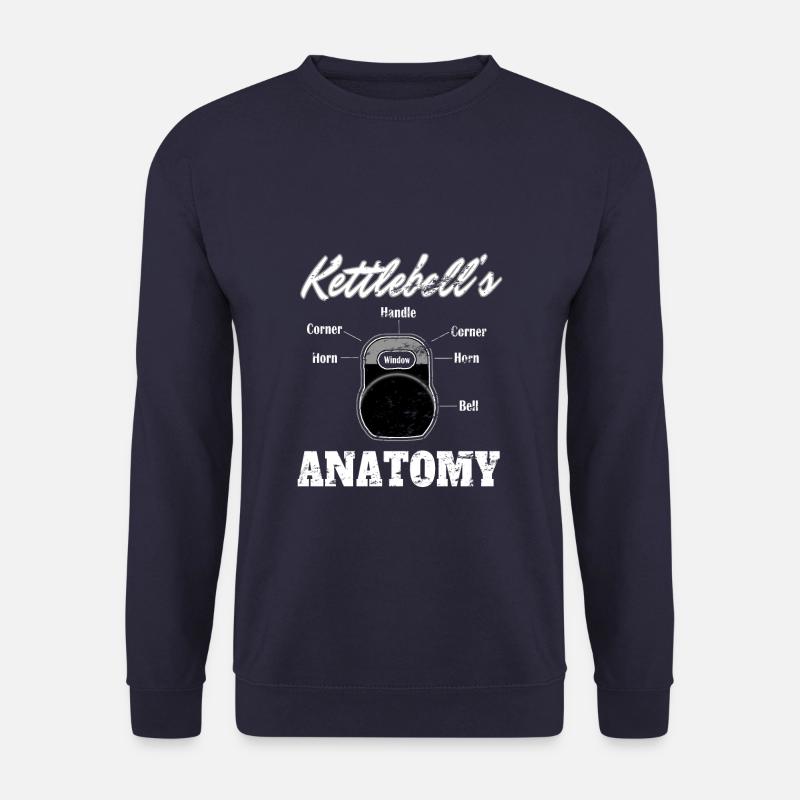 Kettlebell Anatomy T-Shirt - Unisex Pullover - Navy