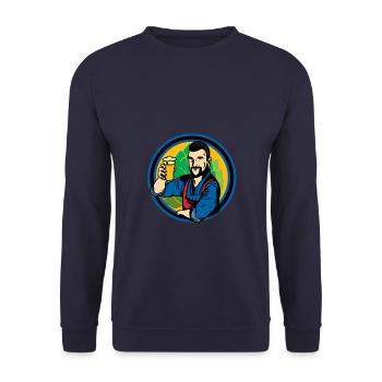 Brasserie Brasserie buveur de bière Cadeau - Sweat-shirt Unisexe - marine - Devant - Alina (178cm) & Michal (187cm)