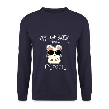 hamster - Sweat-shirt Unisexe - marine - Devant - Alina (178cm) & Michal (187cm)