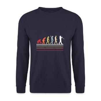 Trombone de l’orchestre de cadeaux musiciens - Sweat-shirt Unisexe - marine - Devant - Alina (178cm) & Michal (187cm)