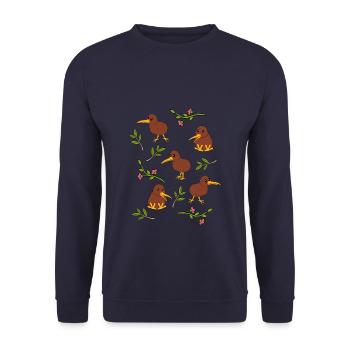 Neuseeland - Unisex Pullover - Navy - Vorne - Alina (178cm) & Michal (187cm)