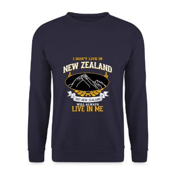 Neuseeland - Unisex Pullover - Navy - Vorne - Alina (178cm) & Michal (187cm)