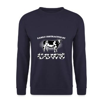 vache - Sweat-shirt Unisexe - marine - Devant - Alina (178cm) & Michal (187cm)