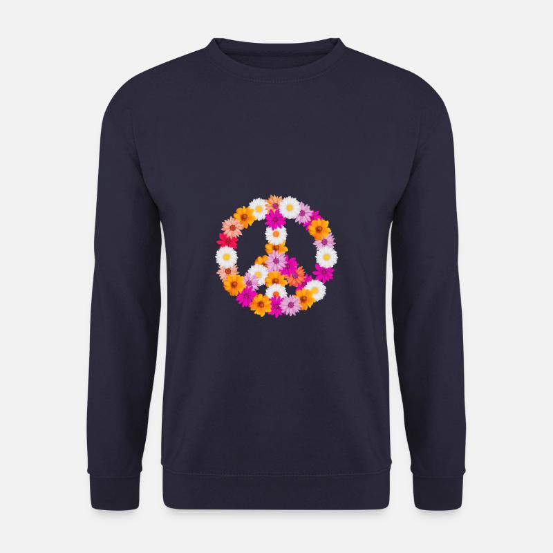 Peace Blumen - Unisex Pullover - Navy