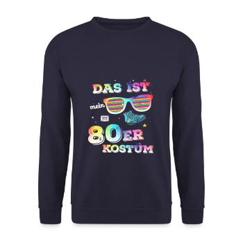das ist mein 80er kostüm - Unisex Pullover - Navy - Vorne - Alina (178cm) & Michal (187cm)