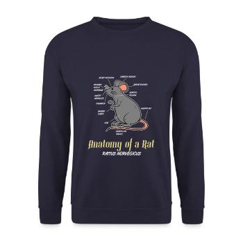 rat - Sweat-shirt Unisexe - marine - Devant - Alina (178cm) & Michal (187cm)