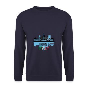 Rom, Italien - Unisex Pullover - Navy - Vorne - Alina (178cm) & Michal (187cm)