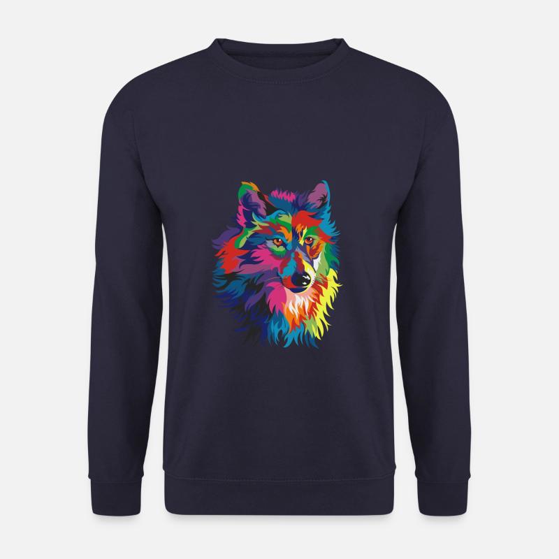 Bunte Wolf - Unisex Pullover - Navy