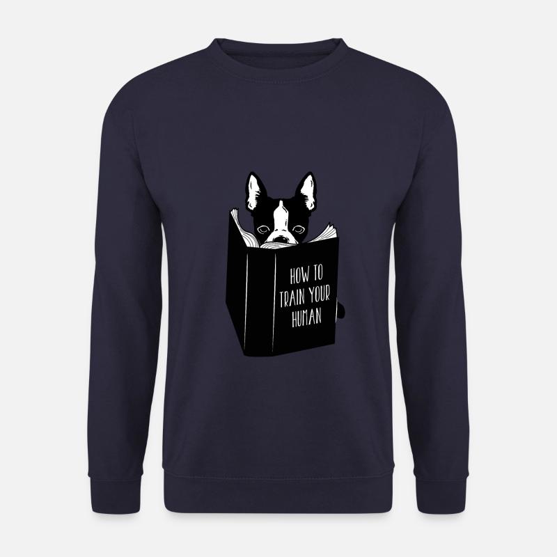 boston terrier - Unisex Pullover - Navy