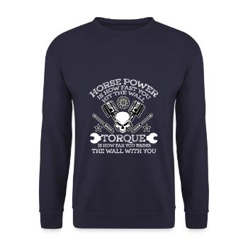 Mécanicien mécanicien d'automobiles - Sweat-shirt Unisexe - marine - Devant - Alina (178cm) & Michal (187cm)