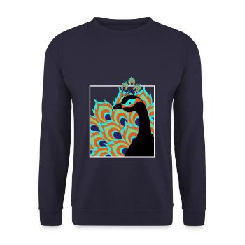 pfau - Unisex Pullover - Navy - Vorne - Alina (178cm) & Michal (187cm)