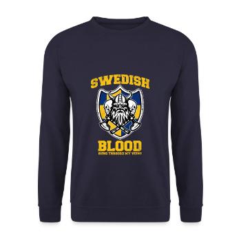 Wikinger keltisch Skandinavier Schweden - Unisex Pullover - Navy - Vorne - Alina (178cm) & Michal (187cm)