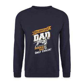 dalmatiner papa - Unisex Pullover - Navy - Vorne - Alina (178cm) & Michal (187cm)