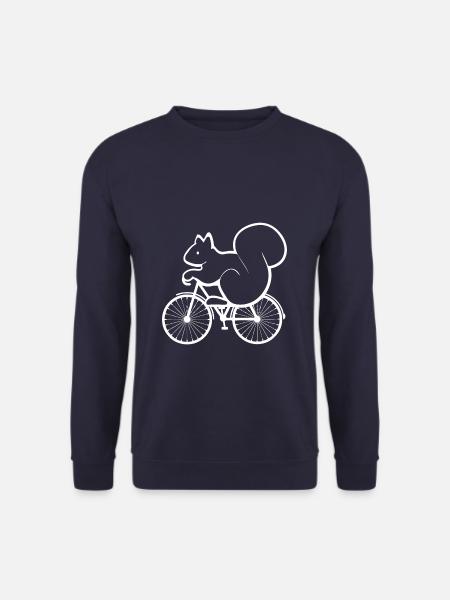 Fahrrad Fahren Mountainbike Eichhörnchen - Unisex Pullover - Navy