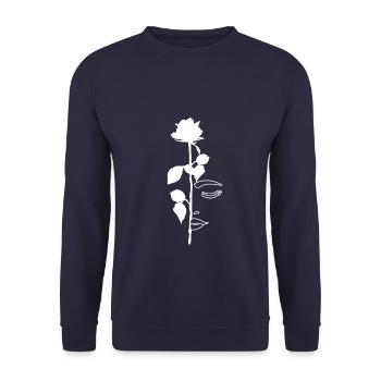 Rose coeur fleurs cadeau amour femmes fille - Sweat-shirt Unisexe - marine - Devant - Alina (178cm) & Michal (187cm)