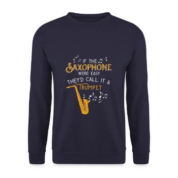 Saxophone saxophone musician band - Unisex Sweatshirt - navy - Front - Alina (178cm) & Michal (187cm)