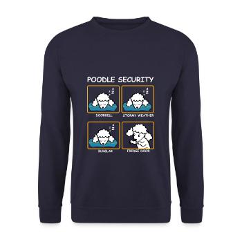 Pudel - Unisex Pullover - Navy - Vorne - Alina (178cm) & Michal (187cm)