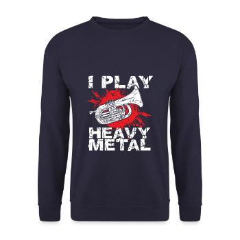tuba - Unisex Pullover - Navy - Vorne - Alina (178cm) & Michal (187cm)