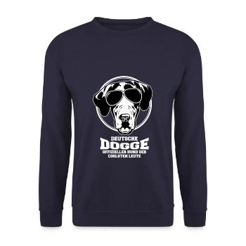 deutsche dogge - Unisex Pullover - Navy - Vorne - Alina (178cm) & Michal (187cm)