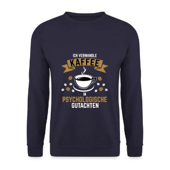 Psychologin Psychologie Psychologe Psychiater - Unisex Pullover - Navy - Vorne - Alina (178cm) & Michal (187cm)